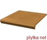 Керамічна плитка Клінкерна плитка Aquarius Brown 30 x 33 x 1,1 Стопниця з капіносом проста коричневий 300x330x0 матова